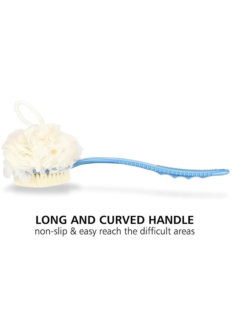 General Shower Brush with Soft and Stiff Bristles,20.5" Extra Long Handle Dual-Sided Back Scrubber Bath Brush Body Exfoliator for Wet or Dry Brushing (Extra Long Handle)  - Image 4