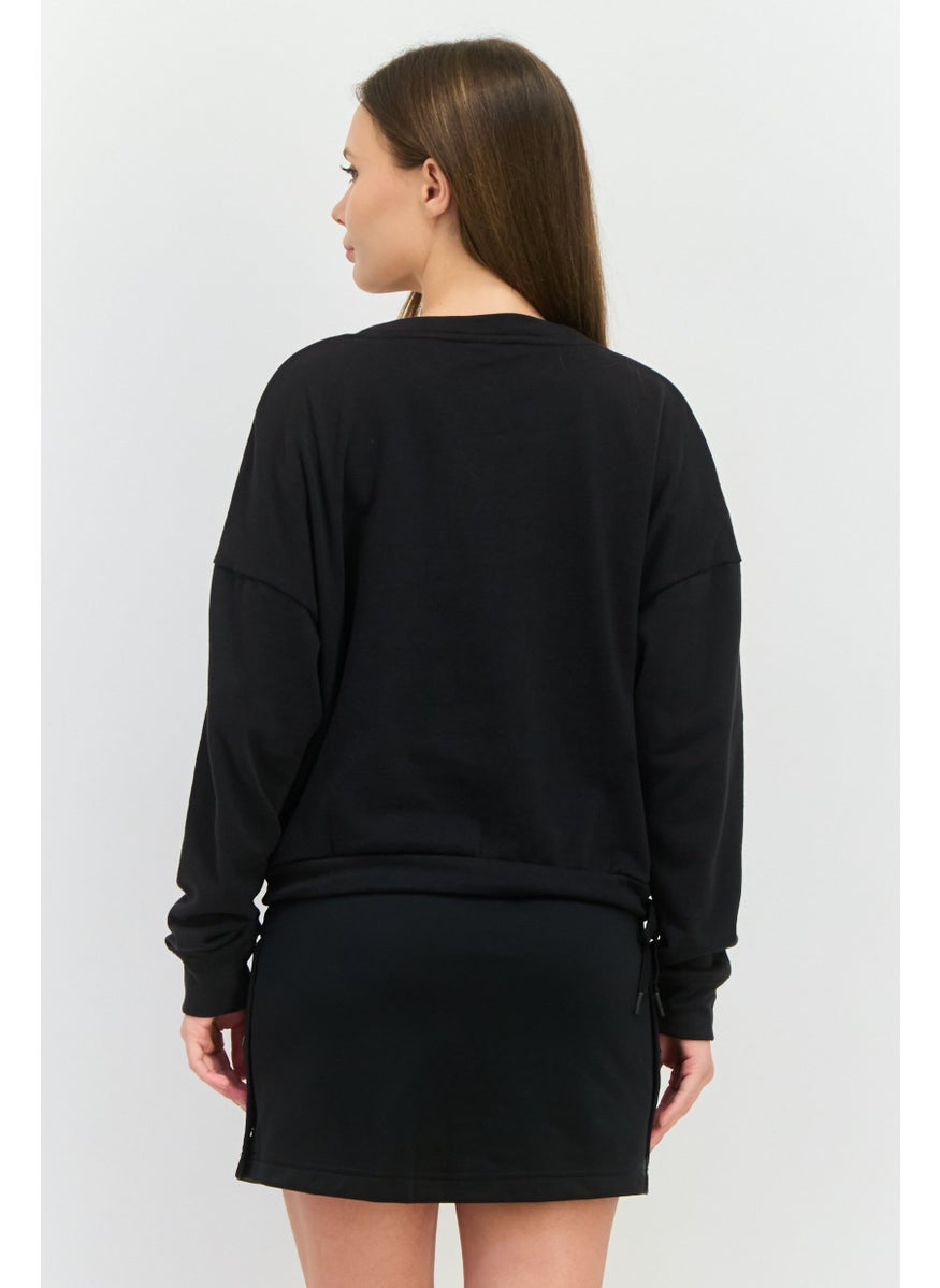 PUMA Women Sportswear Fit Long Sleeves Training Sweatshirt, Black  - Image 3