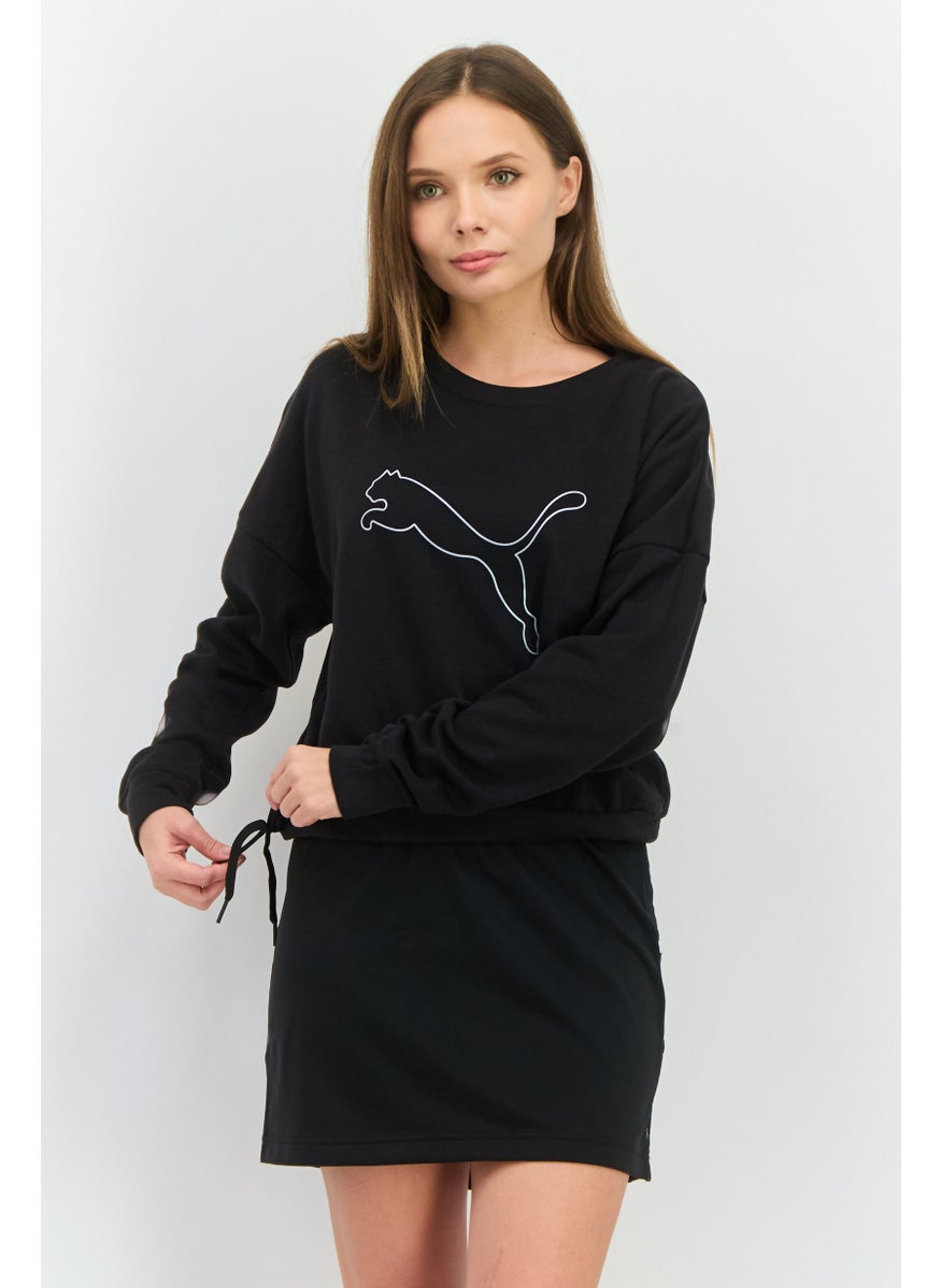 PUMA Women Sportswear Fit Long Sleeves Training Sweatshirt, Black  - Image 1
