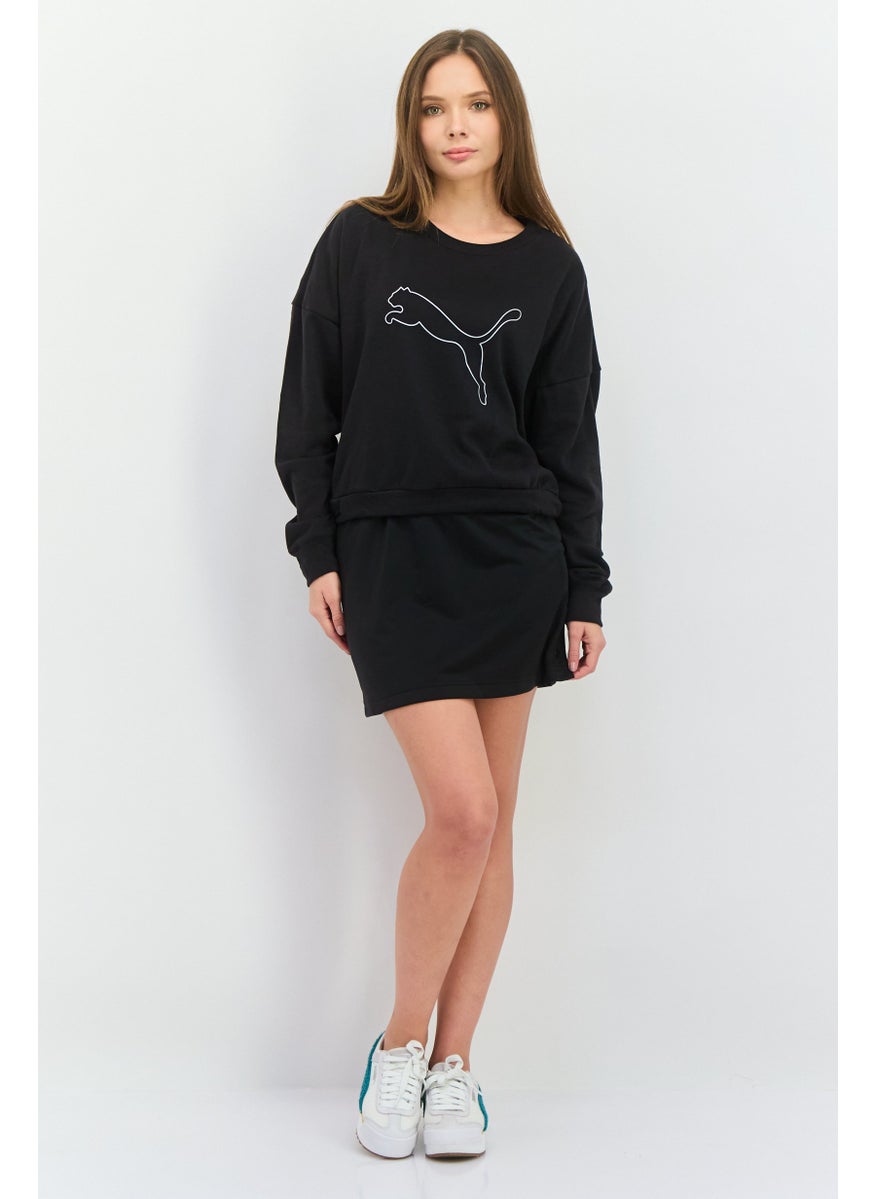 PUMA Women Sportswear Fit Long Sleeves Training Sweatshirt, Black  - Image 4