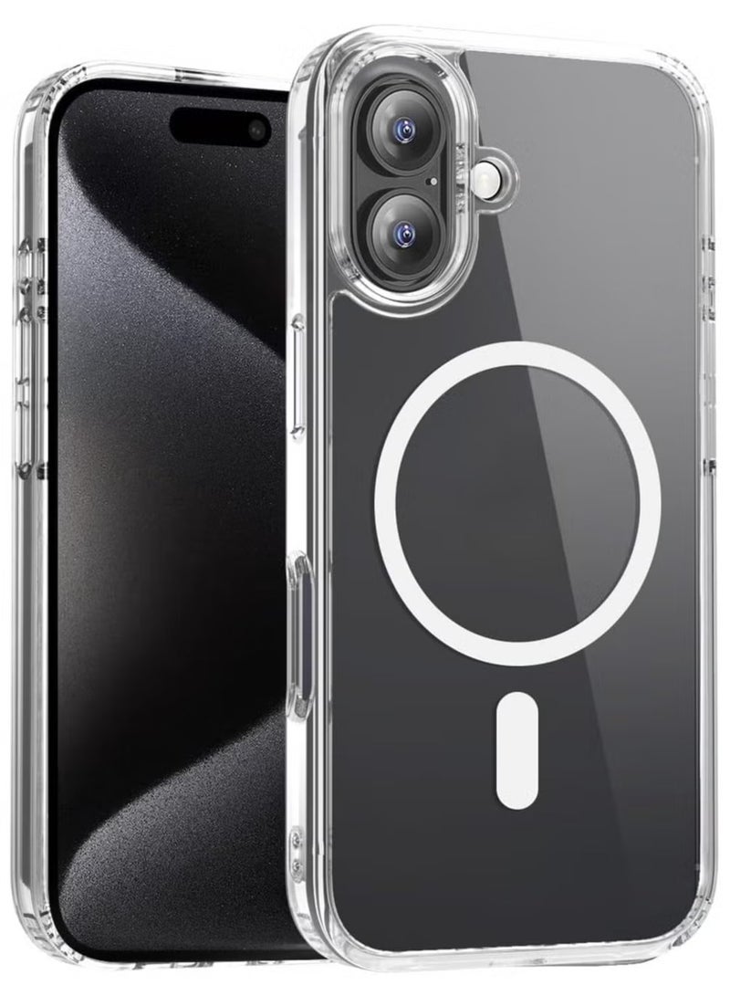 TIGER Magnetic Crystal Clear Case for iPhone 16 – Slim, Shockproof, and Scratch-Resistant Protection with Strong Magnetic Grip.. - Image 1