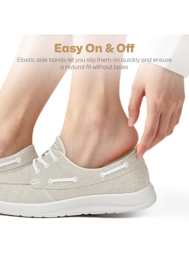 walk_hero_comfort_and_support أحذية لوفر للنساء مع دعم القوس، أحذية خفيفة الوزن سهلة الارتداء للنساء، أحذية مشي طبية قابلة للتنفس للنساء للمشي اليومي، بيج، 7 - Image 5