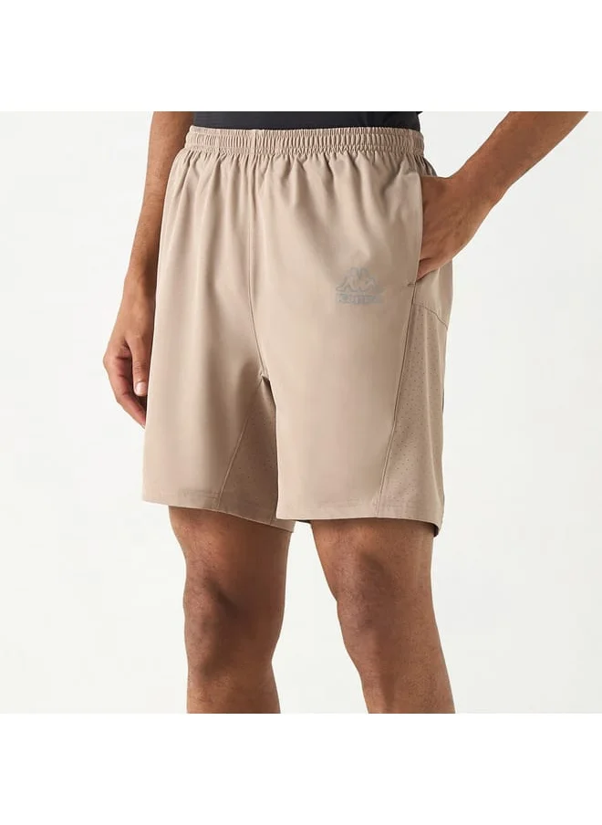 Kappa Kappa Logo Print Shorts with Pockets and Elasticated Waistband