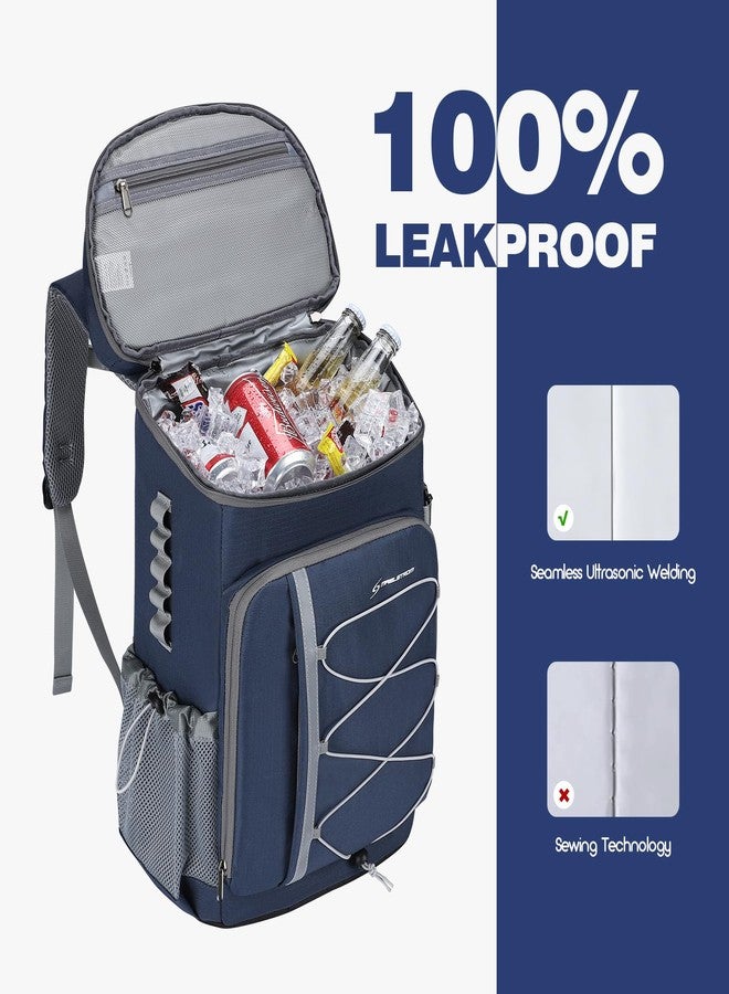 Maelstrom Cooler Backpack,50 Can Backpack Cooler Leakproof,Insulated Soft Cooler Bag,Camping Cooler,Beach Cooler,Ice Chest Backpack,Lightweight Travel Cooler Lunch Backpack for Hiking,Shopping,Blue - Image 3
