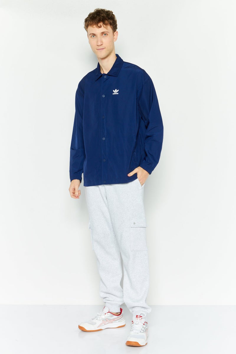 adidas Originals Men Brand Logo Parka Jacket, Navy  - Image 2