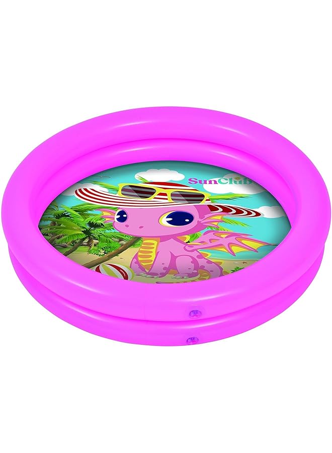 Jilong Dinosaur 57174 Inflatable Pool 2 Rings Multicolor Fun And Colorful Pool For Kids Easy To Inflate Ideal For Summer Outdoor Activities And Pool Parties