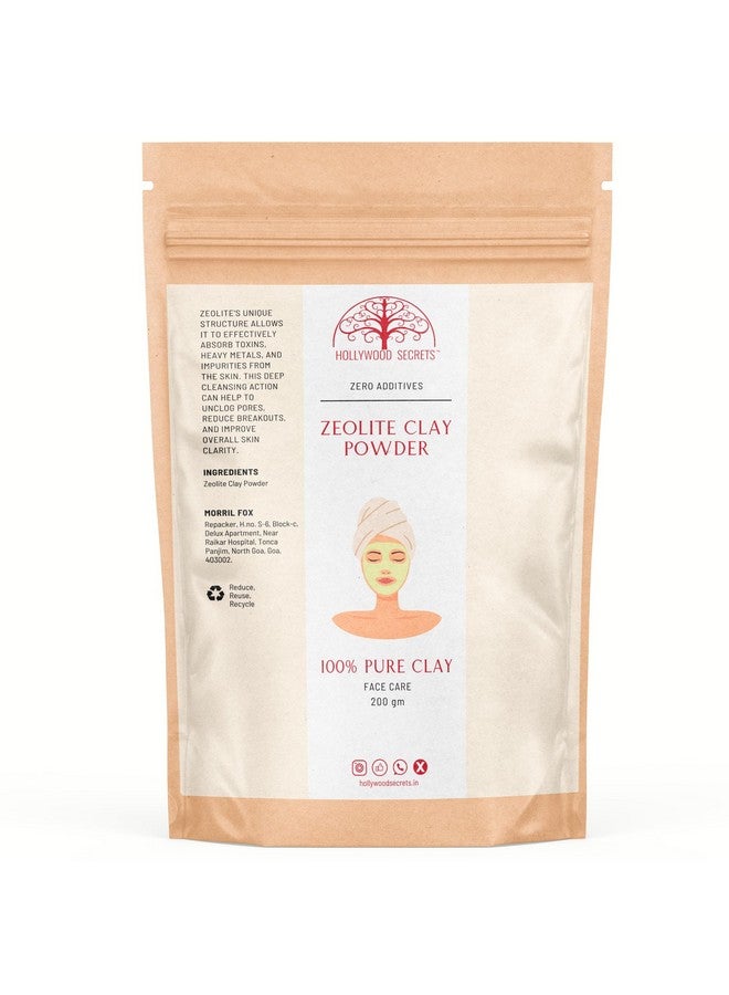 Hollywood Secrets Clay Powders 200gms (Pure Zeolite Clay) | Healing Clay | Skin Brightening | For Face, Body, Foot - Image 1