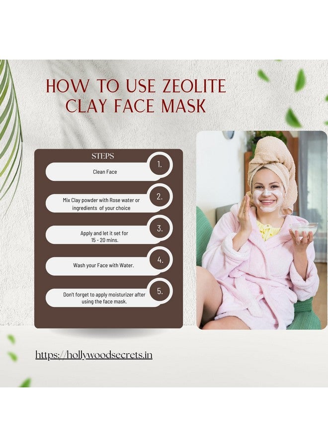 Hollywood Secrets Clay Powders 200gms (Pure Zeolite Clay) | Healing Clay | Skin Brightening | For Face, Body, Foot - Image 4