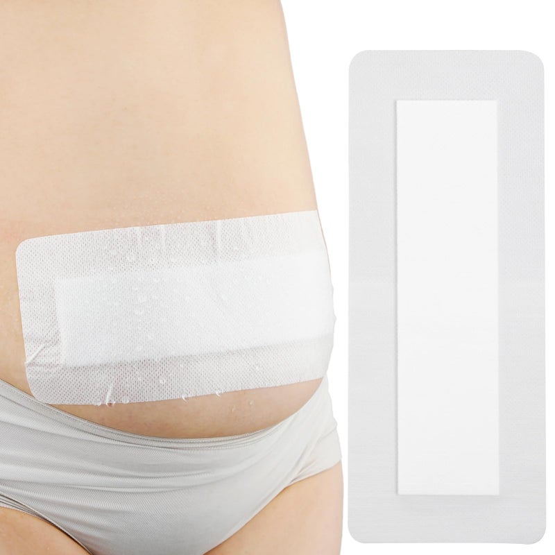20 قطعة ضمادة جزيرة قابلة للتنفس ل incision البطني 4x14 بوصة طويلة بعد الجراحة ضمادة شاش محاطة بحدود وسادة ضمادة ماصة لاستعادة الجرح الكبير في البطن وعمليات القيصرية