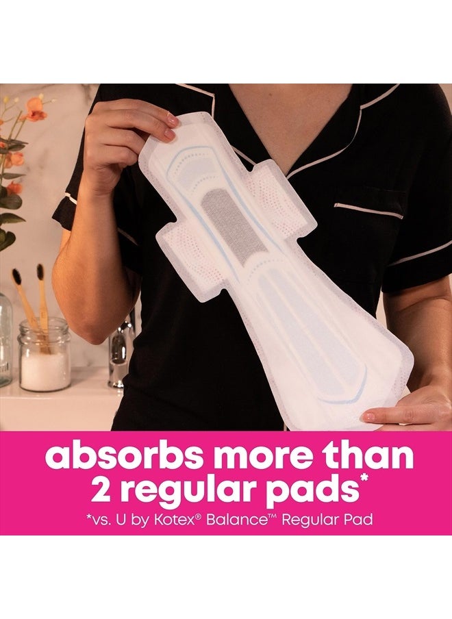 U by Kotex - Balance Ultra Thin Overnight Pads with Wings, Extra Heavy Absorbency, 30 Count - Image 1