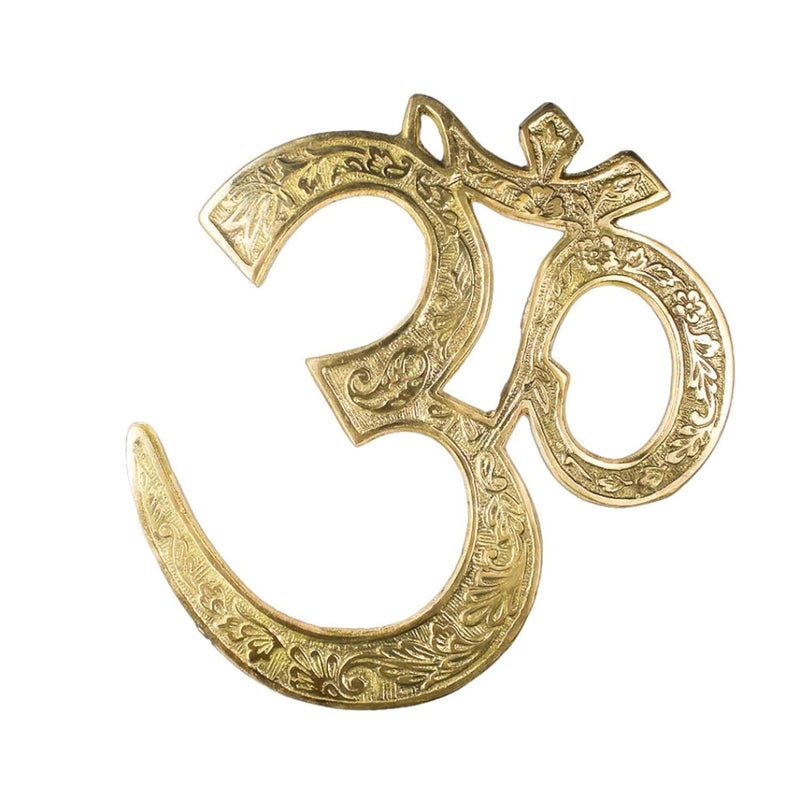 Divine Hindu The Spiritual Living Pure Brass Om Wall Decor Hanging For Entrance Art Om For Mandir Om For Door Entrance Size 76 Cm Pooja Mandir Room Temple