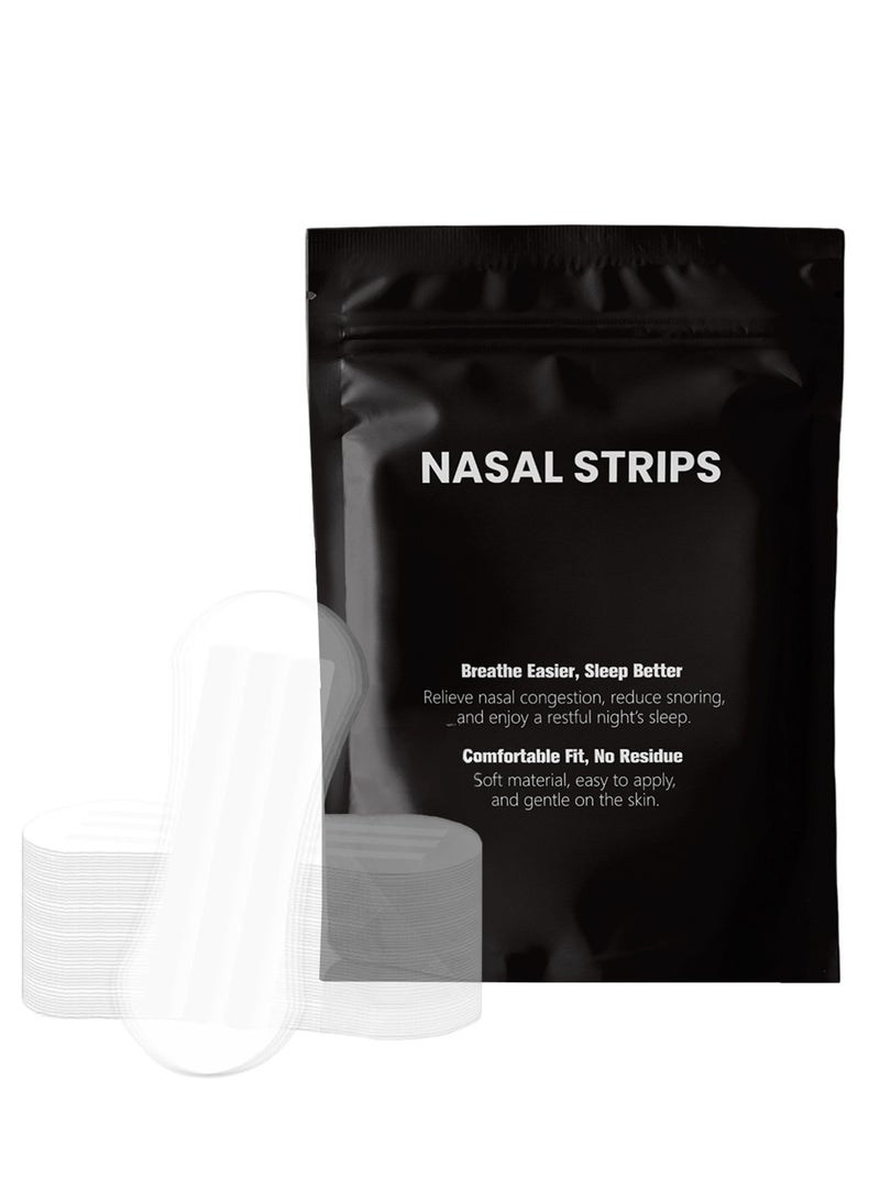 Chillspace 30pcs Performance  Breathing Nose Patch - Oil & Sweat Proof Adhesive - Athletic Nasal Strips for Snoring & Sleeping - Black, Wide Body, Universal Fit, Extra Strength (Clear)  - Image 1