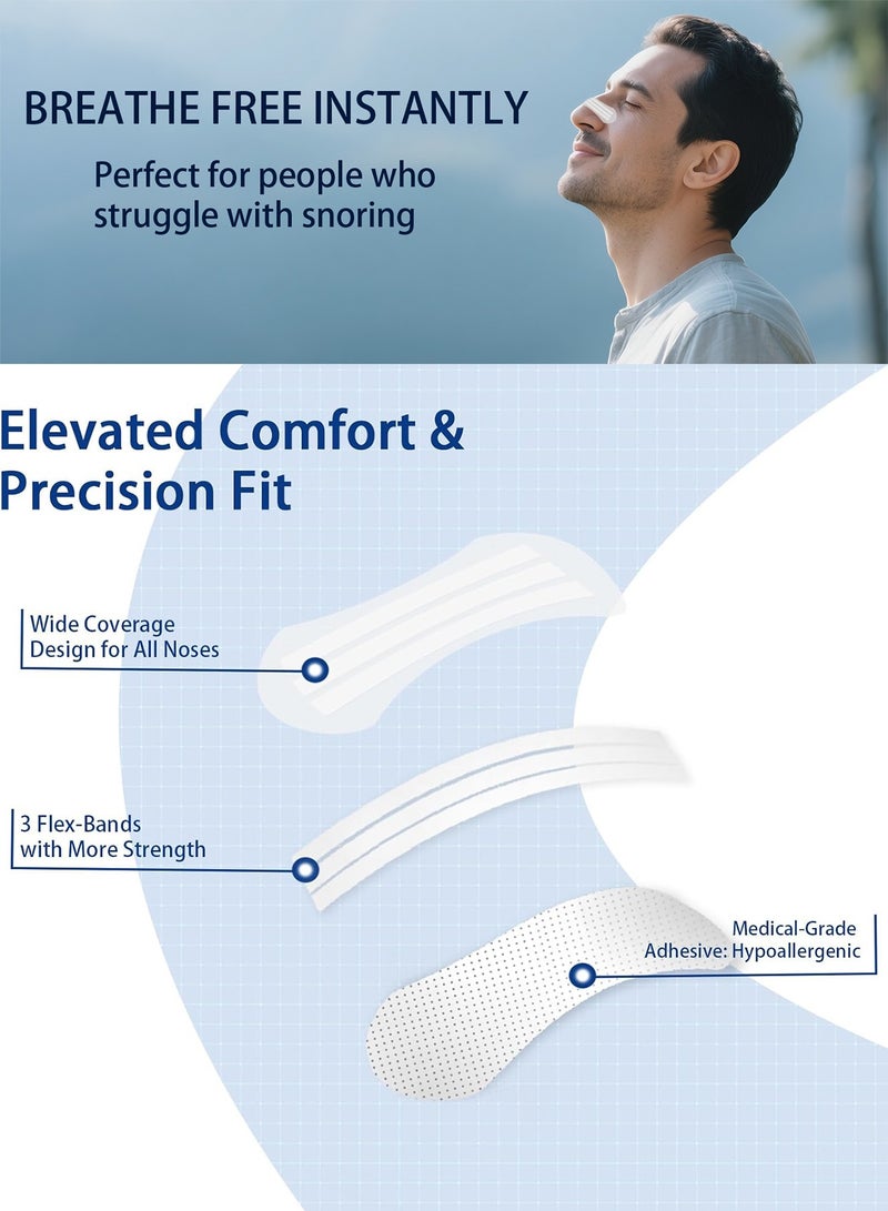 Chillspace 30Day Performance Breathing Nasal Strips Anti Snore - Athletic Nose Patch for Snoring & Sleeping - Oil & Sweat Proof Adhesive - Wide Body, Universal Fit, Extra Strength (Clear) - Image 3