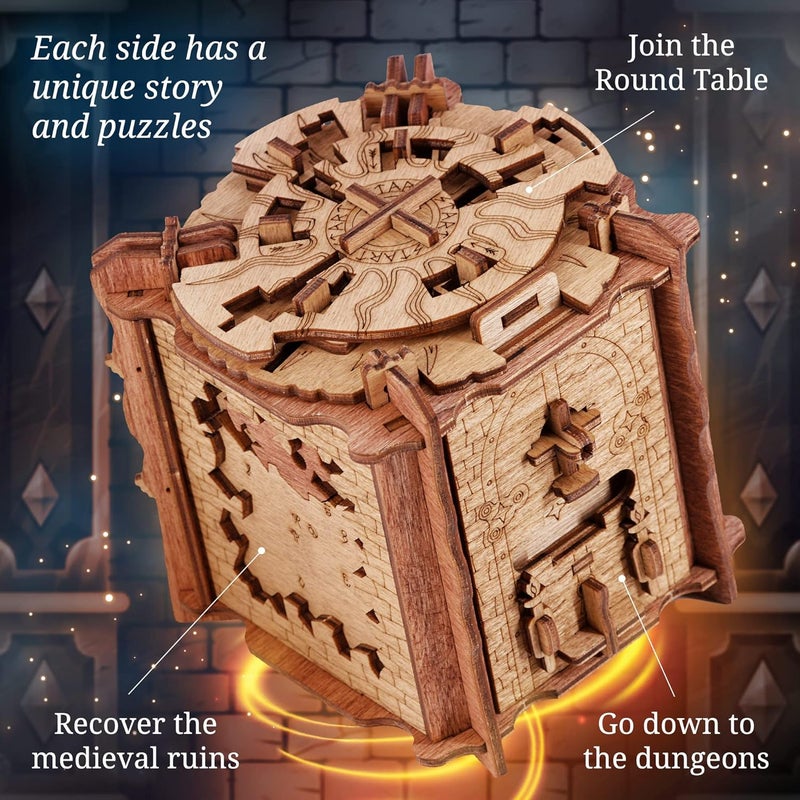 iDventure Cluebox Camelot - Escape Room Wooden Puzzle Box for Adults - Image 3