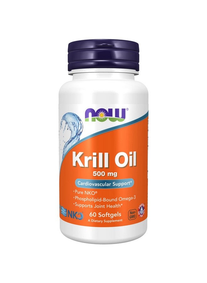 now Supplements Neptune Krill Oil 500 Mg Phospholipid Bound Omega 3 Cardiovascular Support* 60 Softgels  - Image 1