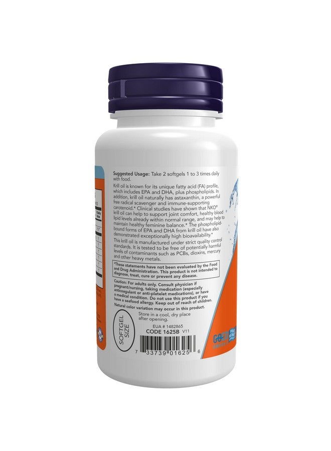 now Supplements Neptune Krill Oil 500 Mg Phospholipid Bound Omega 3 Cardiovascular Support* 60 Softgels  - Image 4
