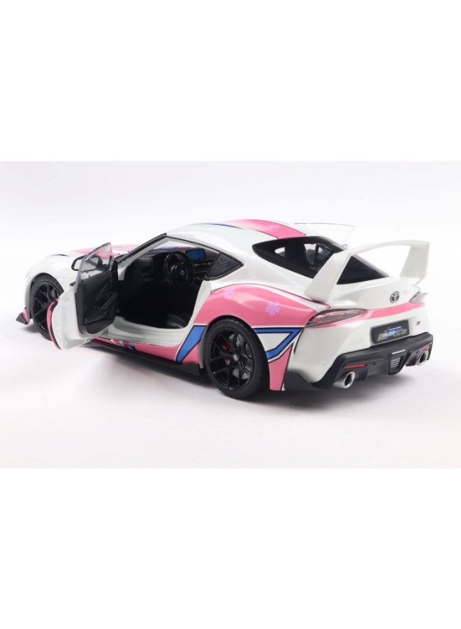 Solido Toyota GR Supra Solido Works Itasha White 2024 Diecast Model Car, 1:18 Scale, Opening Front Doors, Steerable Wheels, Collector Display Model - Image 3