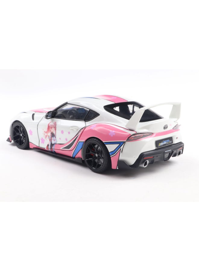 Solido Toyota GR Supra Solido Works Itasha White 2024 Diecast Model Car, 1:18 Scale, Opening Front Doors, Steerable Wheels, Collector Display Model - Image 5