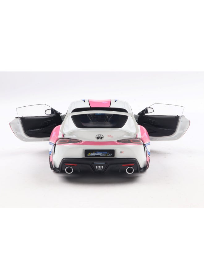 Solido Toyota GR Supra Solido Works Itasha White 2024 Diecast Model Car, 1:18 Scale, Opening Front Doors, Steerable Wheels, Collector Display Model - Image 4