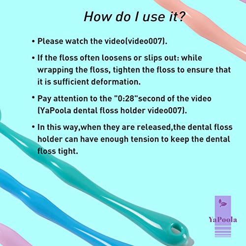 YaPoola Design NO-Waste Dental Floss Handle for Adults and Kids Teeth Cleaning Reusable Dental Picks 1 Counts Daughter Gift from Mother - Image 5