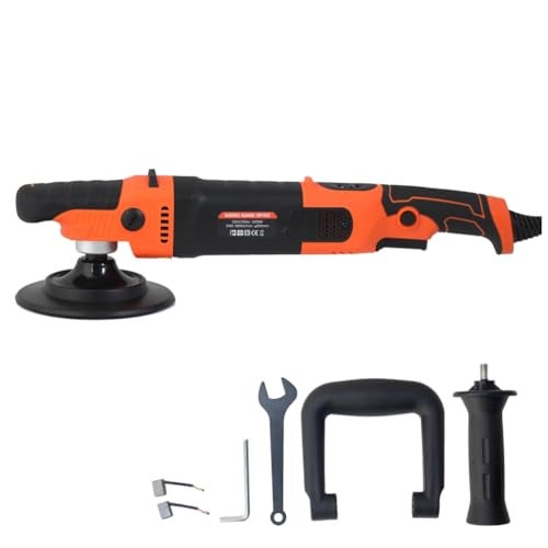 Shakti Technology RP-150 1200W Electric Car Polisher 21MM Orbit with D-Handle Rotary Polisher 1000-3000 RPM with 150MM(6Inch) Wheel Size, 6 Variable Speed, Disk Ideal for Cars, SUV, Boats - Image 1
