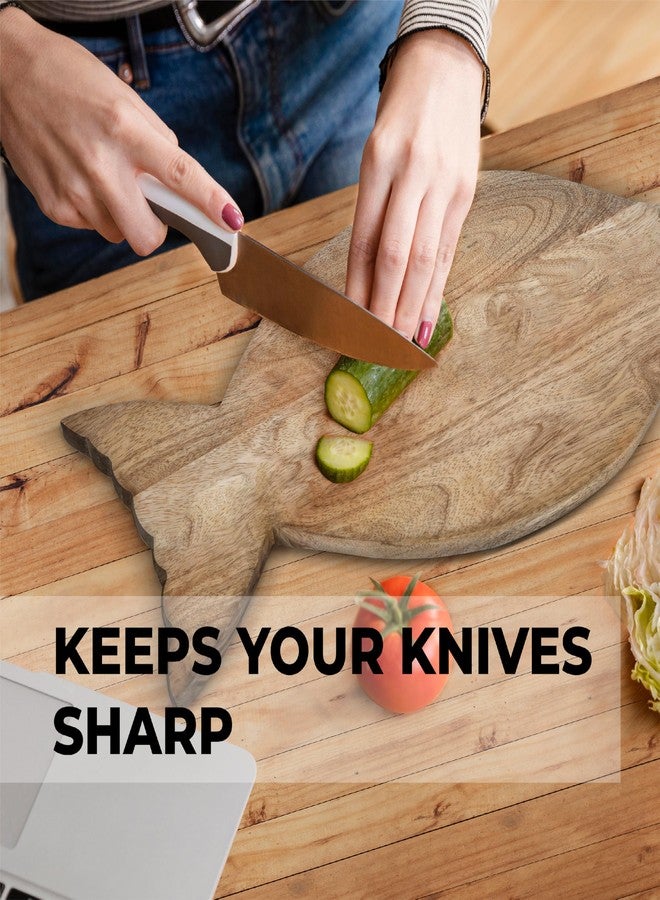 MOXLY Fish Shaped Wooden Chopping Board (17"x9") - Handcrafted Mango Wood with Burnt Finish, Dual-Purpose Cutting Board & Cheese Serving Platter for Kitchen & Home Décor - Image 4