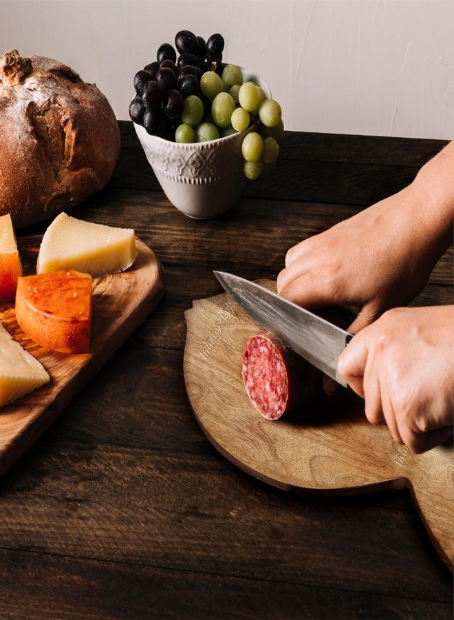 MOXLY Fish Shaped Wooden Chopping Board (17"x9") - Handcrafted Mango Wood with Burnt Finish, Dual-Purpose Cutting Board & Cheese Serving Platter for Kitchen & Home Décor - Image 5