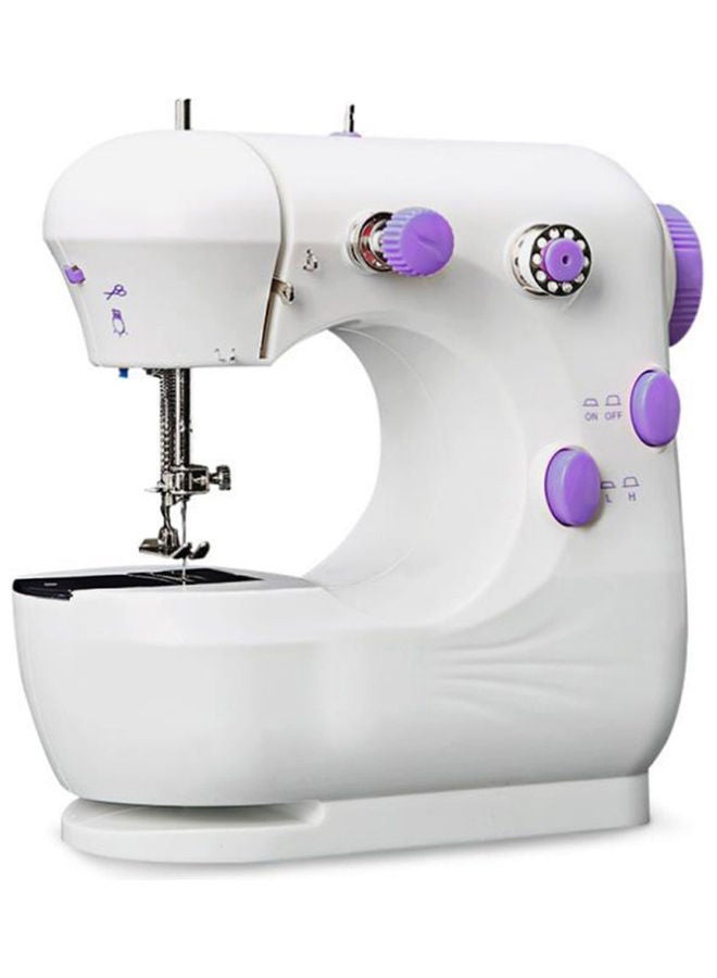 NIBEMINENT Mini Portable Handheld Sewing Machines White/Purple - Image 1