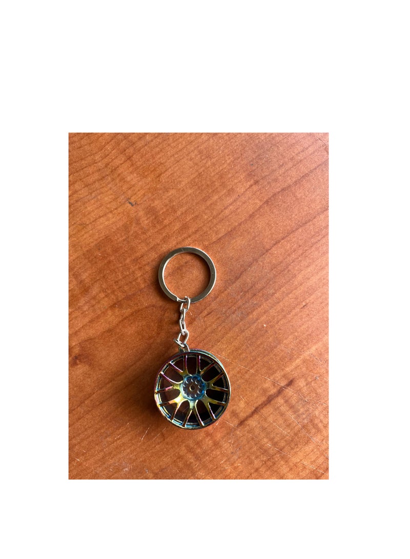Car rim key chain medallion - Multi Colour - Image 1