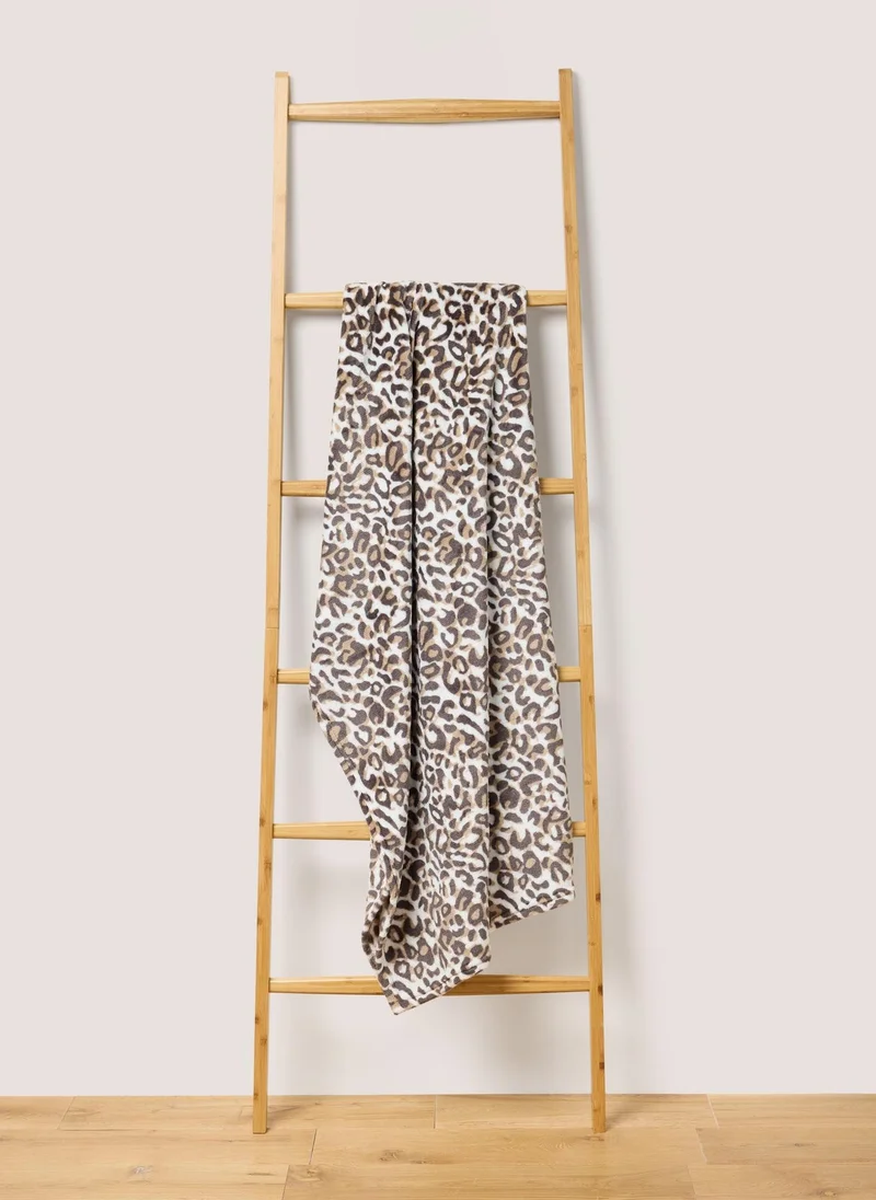 ماتلان Leopard Throw Brown