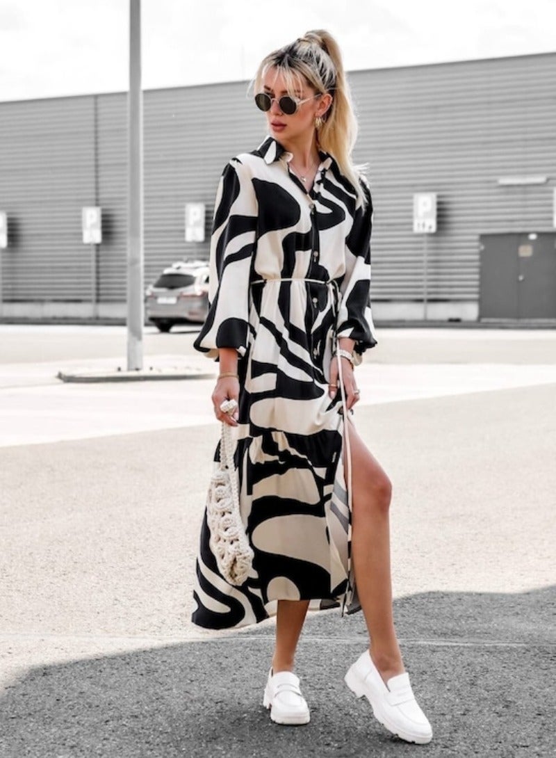 YUNIQEE Abstract Print Dress  - Image 1