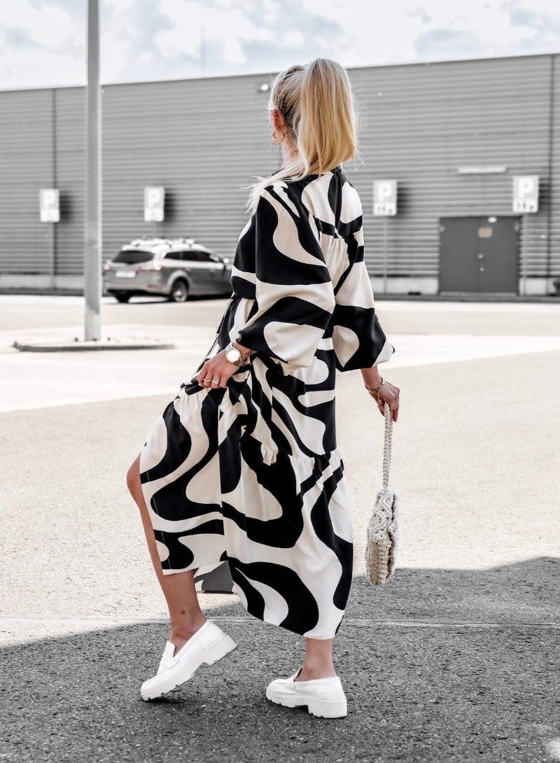 YUNIQEE Abstract Print Dress  - Image 5