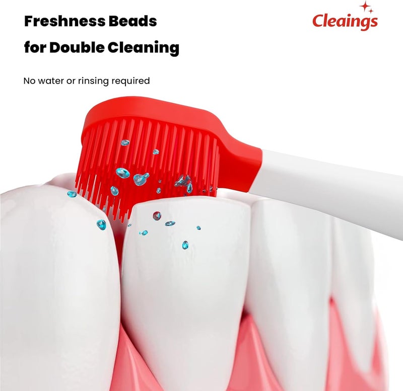cleaings Mini Disposable Toothbrush Set with Toothpaste and Toothpick– Portable Travel Essentials for Women & Men, Ideal for Camping, Road Trips, and Vacations, 20 Pcs-Mint Flavor（Pack of 1） - Image 3