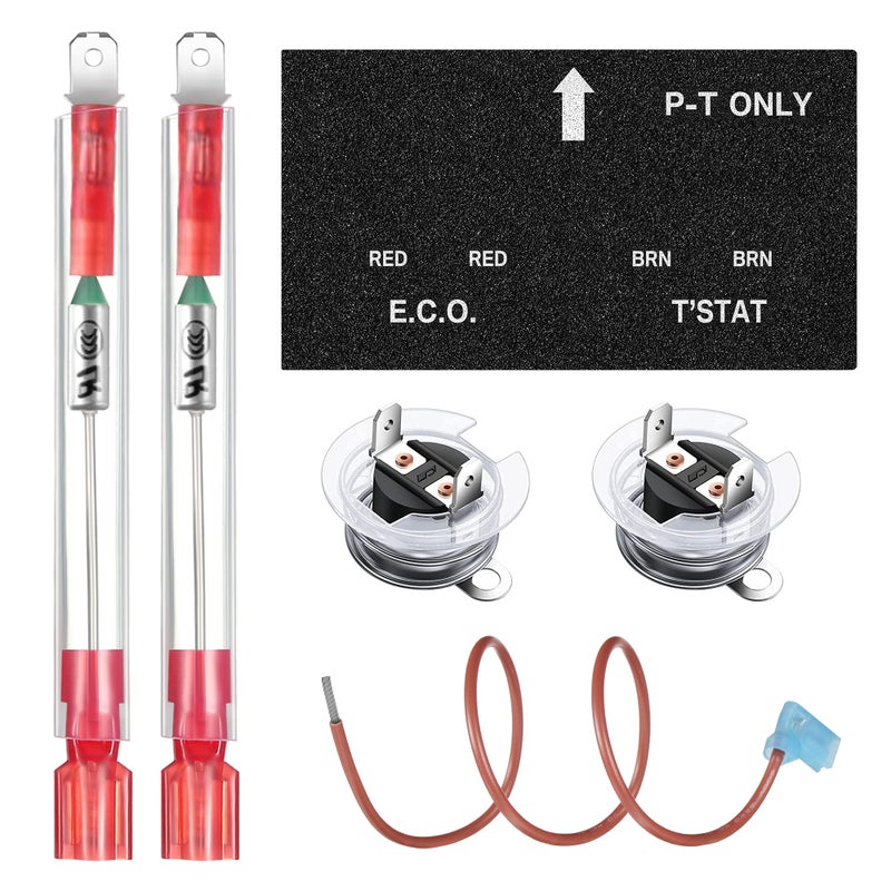 Dreyoo RV Water Heater Thermal Cutoff with ECO Thermostat Assembly Kit, UL Listed Replacement Part Compatible with Atwood 91447 93866 (2 Pcs) - Image 1