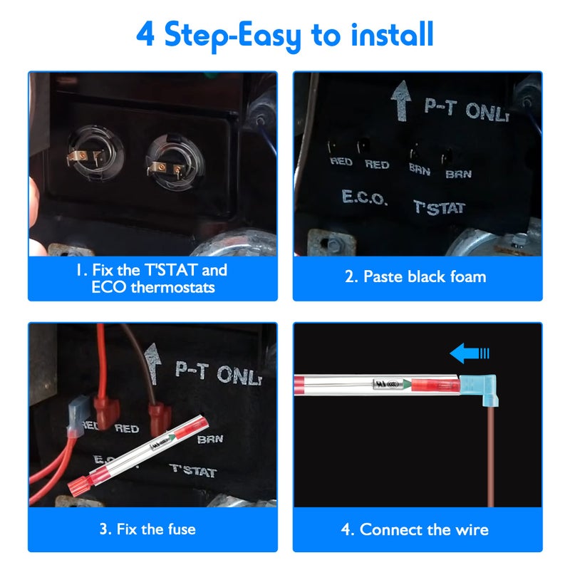 Dreyoo RV Water Heater Thermal Cutoff with ECO Thermostat Assembly Kit, UL Listed Replacement Part Compatible with Atwood 91447 93866 (2 Pcs) - Image 4