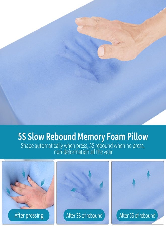 Ylekto Memory Foam Pillows Neck Pillow Bed Pillow for Sleeping Ergonomic Cervical Pillow Orthopedic Contour Pillow for Side Back Stomach Sleeper - Image 4
