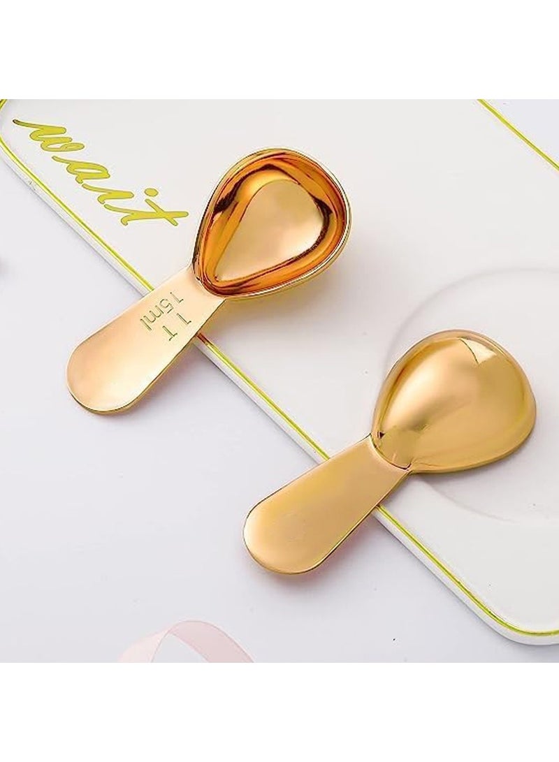 3 Pieces 15ML Tablespoon Coffee Scoop Stainless Steel Coffee Scoops Short Handle Tablespoon Measuring Spoons for Coffee Tea Sugar Food Seasoning Spoon Milk Powder Tea Spoon  - Image 5