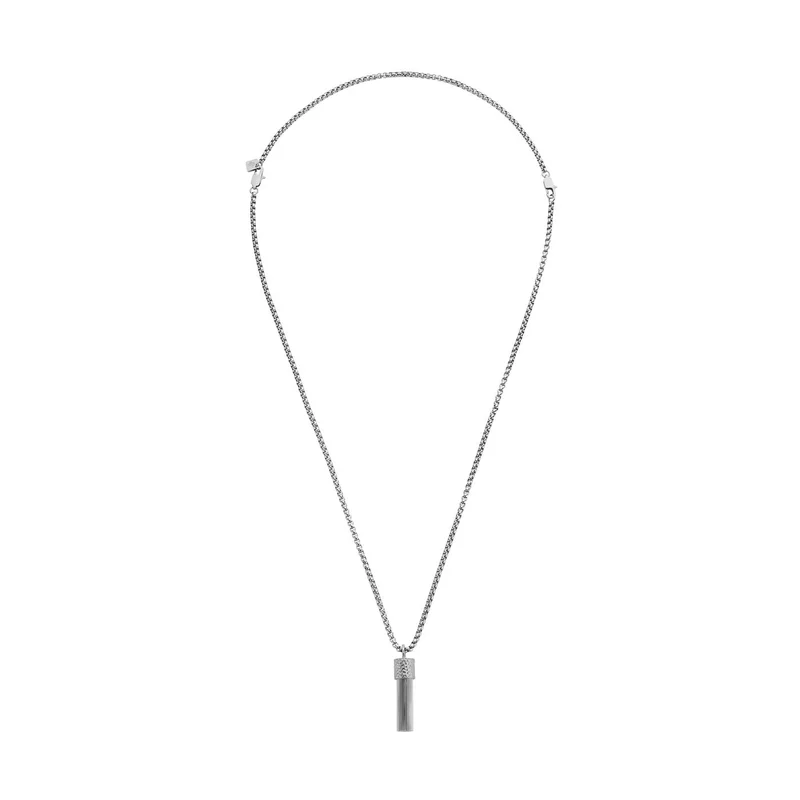 CERRUTI 1881 Deckel Silver Stainless Steel Necklace for Men 500mm