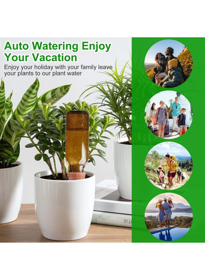 LAMAY 12PCS Terracotta Plant Self Watering Spikes, Automatic Self Watering Stakes, Plant Watering Devices for Wine Bottles Recycled Bottles, Clay Plant Garden Waterers for Vacations - Image 5
