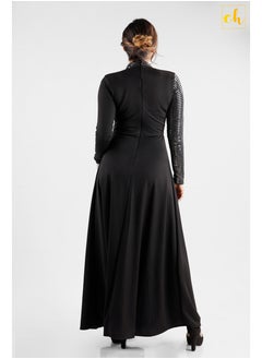 CH Glamstore Shimmering Lady  Long Sleeve Two Toned Flared Dress  - Image 5