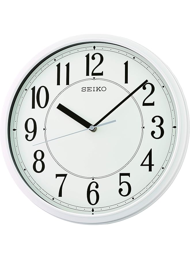 سيكو ساعات حائط بلاستيكية بيضاء 305 مم