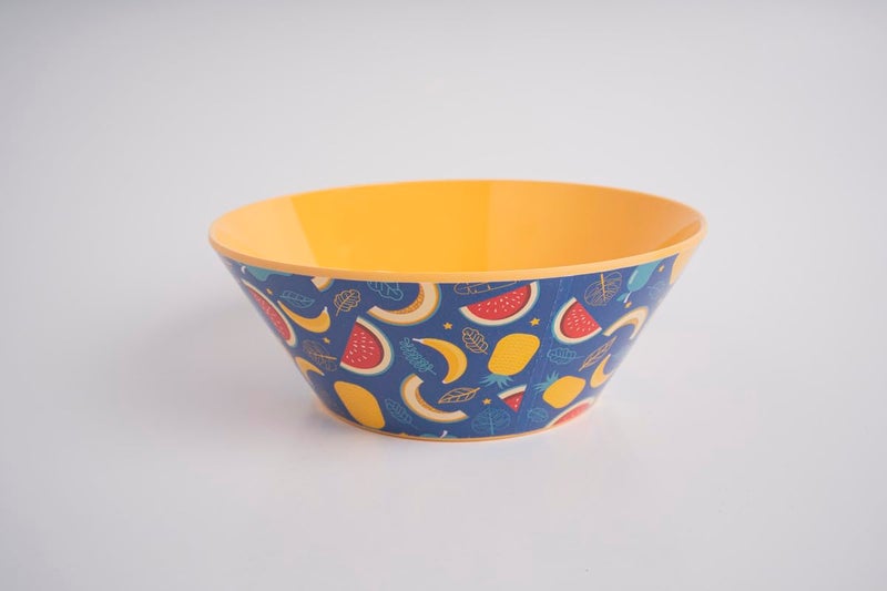 Superware Melamine Kids Snack Bowls 5.5 Inch Yellow Banana Design Child Safe Durable Reusable Dinnerware Set of 2 for Toddlers & Infants - Image 5