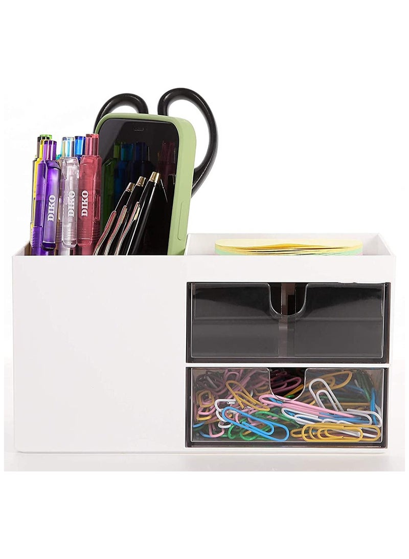 Suntown Pen Holder Office Desk Organizer and Accessories Multi-Functional Pencil Cup Pencil Holder for Desk Pen Organizer Desktop Stationary Organizer Office Organization and Storage White - Image 5