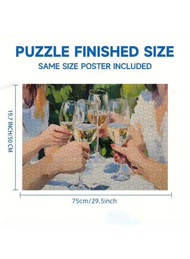 1000 قطعة لغز مشهد حفلة حديقة أنيقة متين مستوى تحدي للبالغين - Image 4