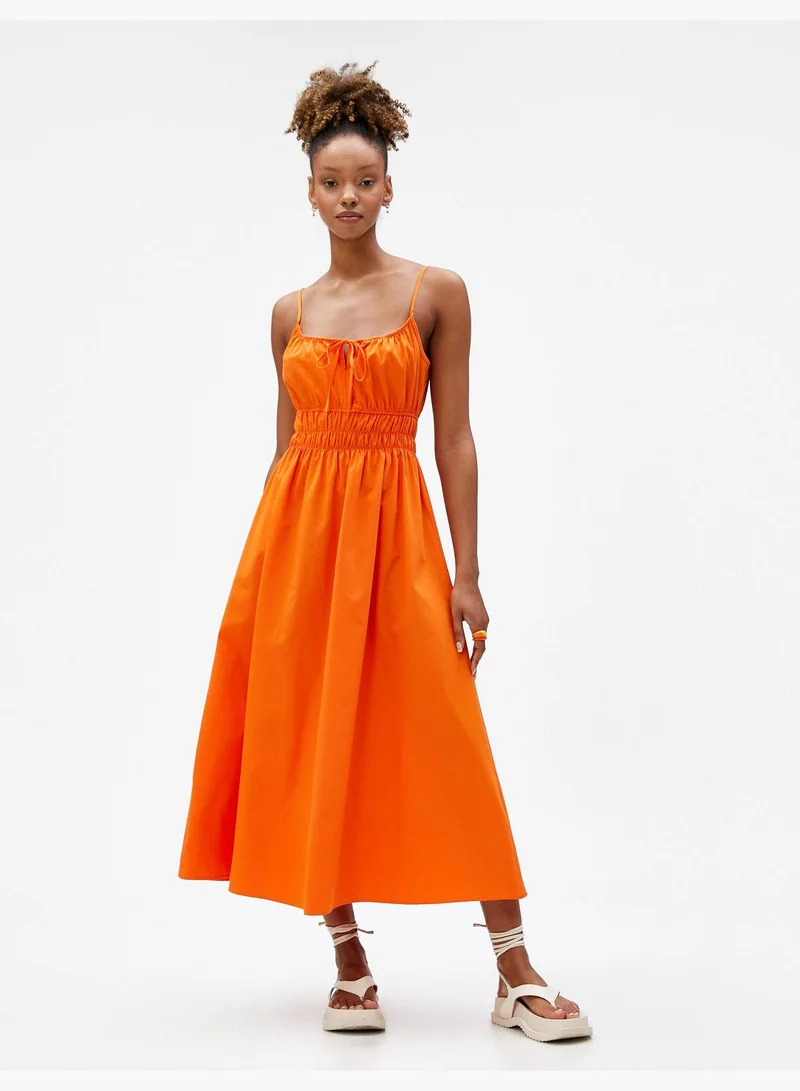 KOTON Orange Midi Dress