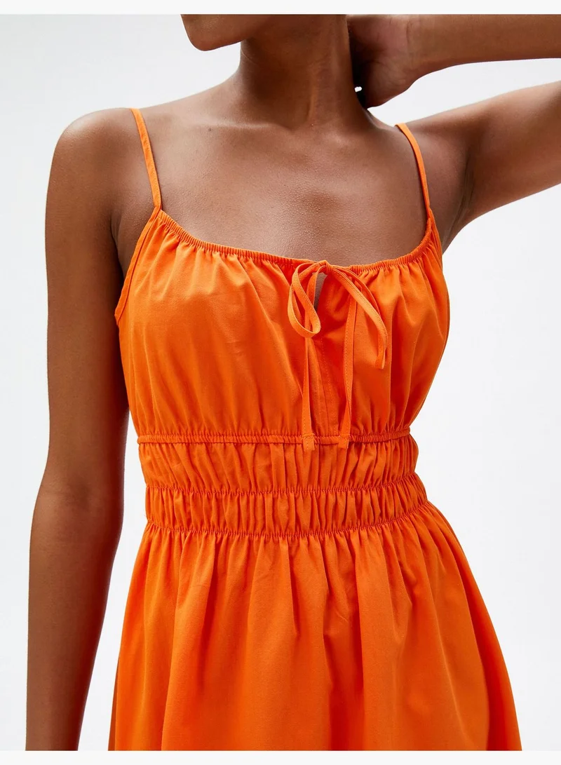 KOTON Orange Midi Dress