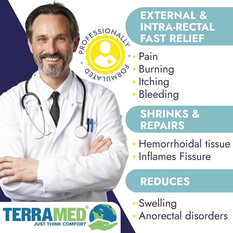 Terramed Just Think Comfort Hemorrhoid Treatment  Hemorrhoid Ointment  Hemorrhoid  Fissure Ointment  7 PreFilled Applicators  Fast  Effective Relief  Reduces Swelling Itching  Discomfort  Advanced Formula - Image 3