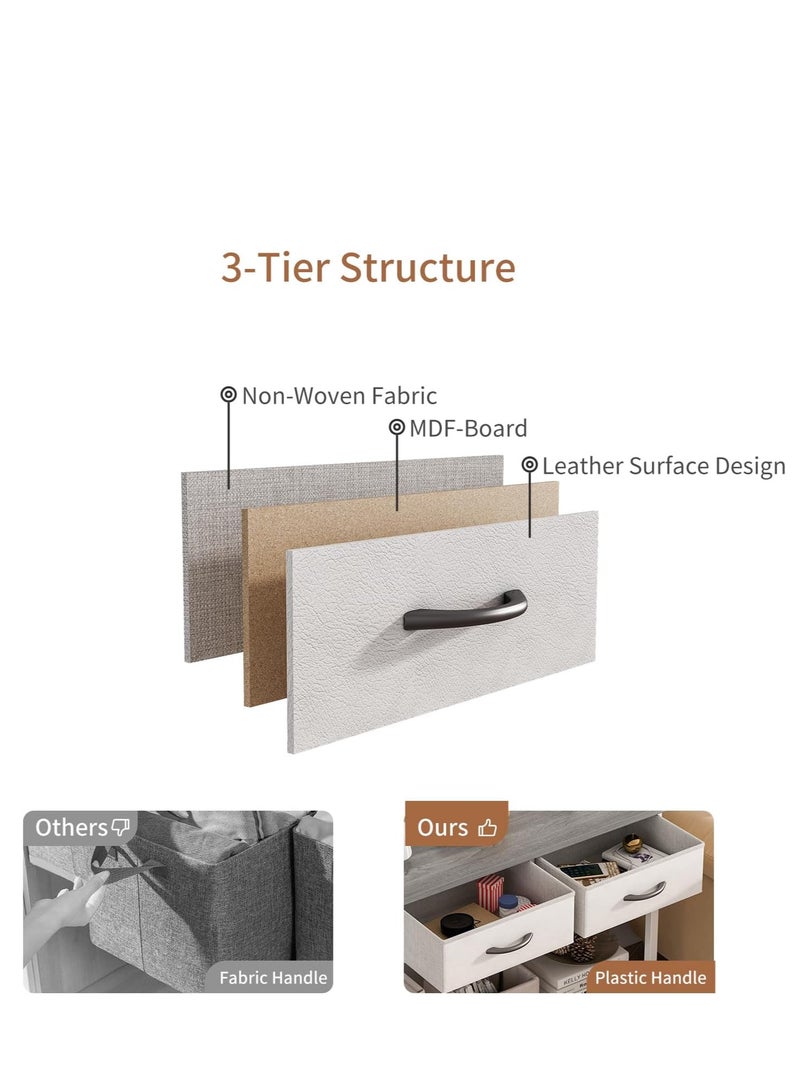 ZUIHAO Sofa Table with 2-Tier Storage Layers  Console Table with 2 Cabinet Console Display Shelf Entrance Table for Entryway Hallway Couch Living Room Kitchen Foyer 85 X 35 X 75cm (Grey) - Image 5