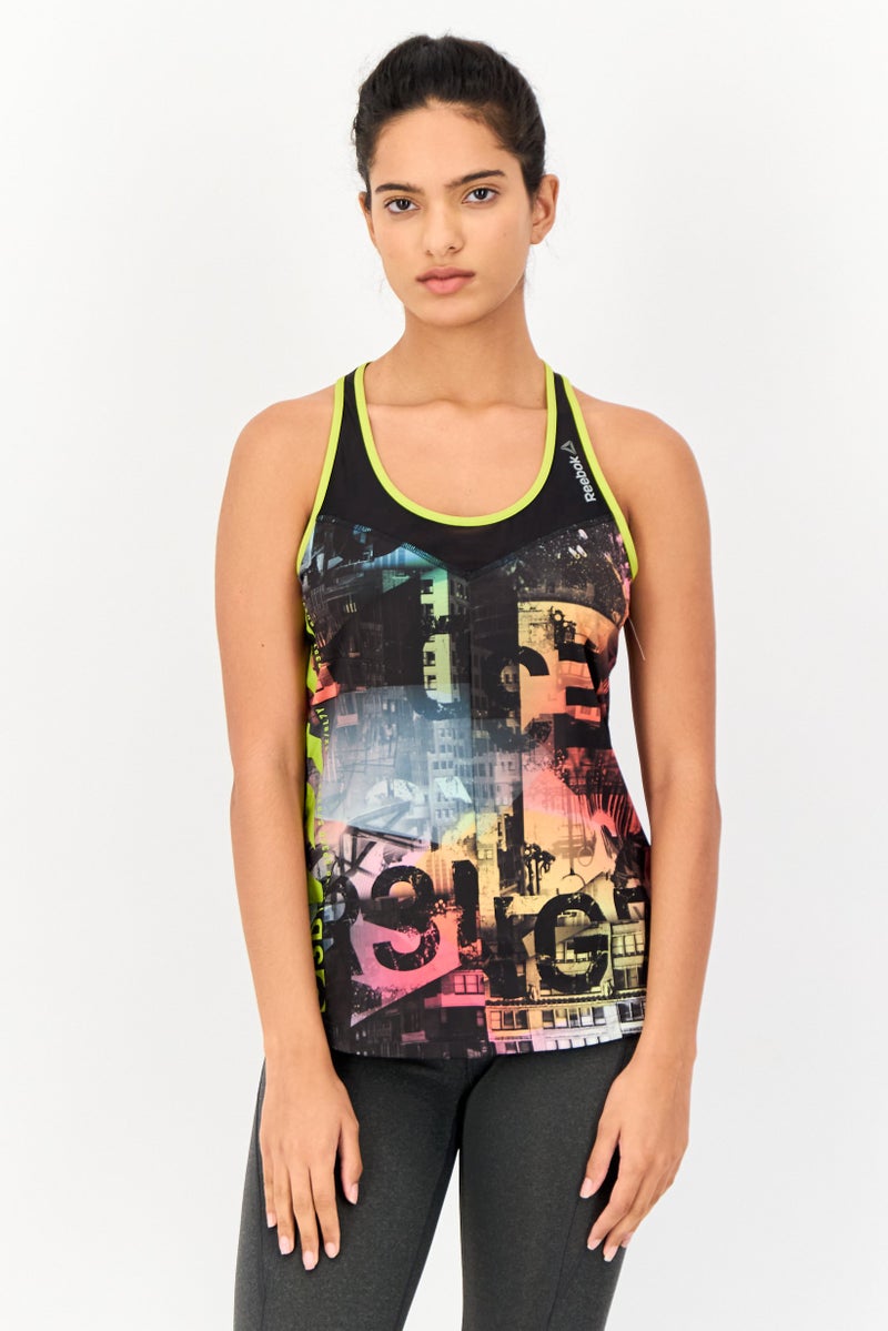 Reebok Women Sportswear Fit Sleeveless Training Top, Multicolor - Image 1