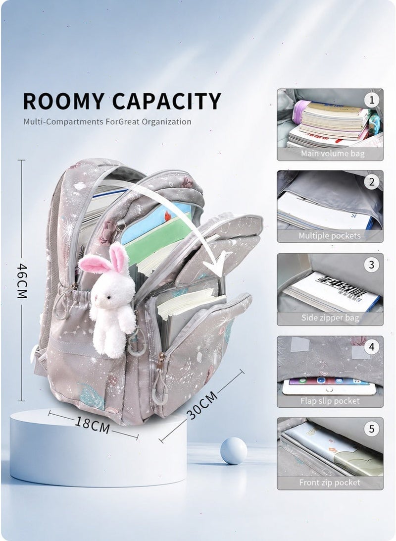 School Bags for Girls, Backpack for Kids Girls, School Bookbag for Elementary, Lightweight Single School Bag for Students - Image 2